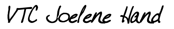 VTC Joelene Hand font preview